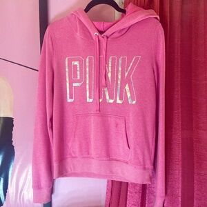 Y2k Vintage Victoria’s Secret PINK Pink Pullover Hoodie Jacket Women’s Small